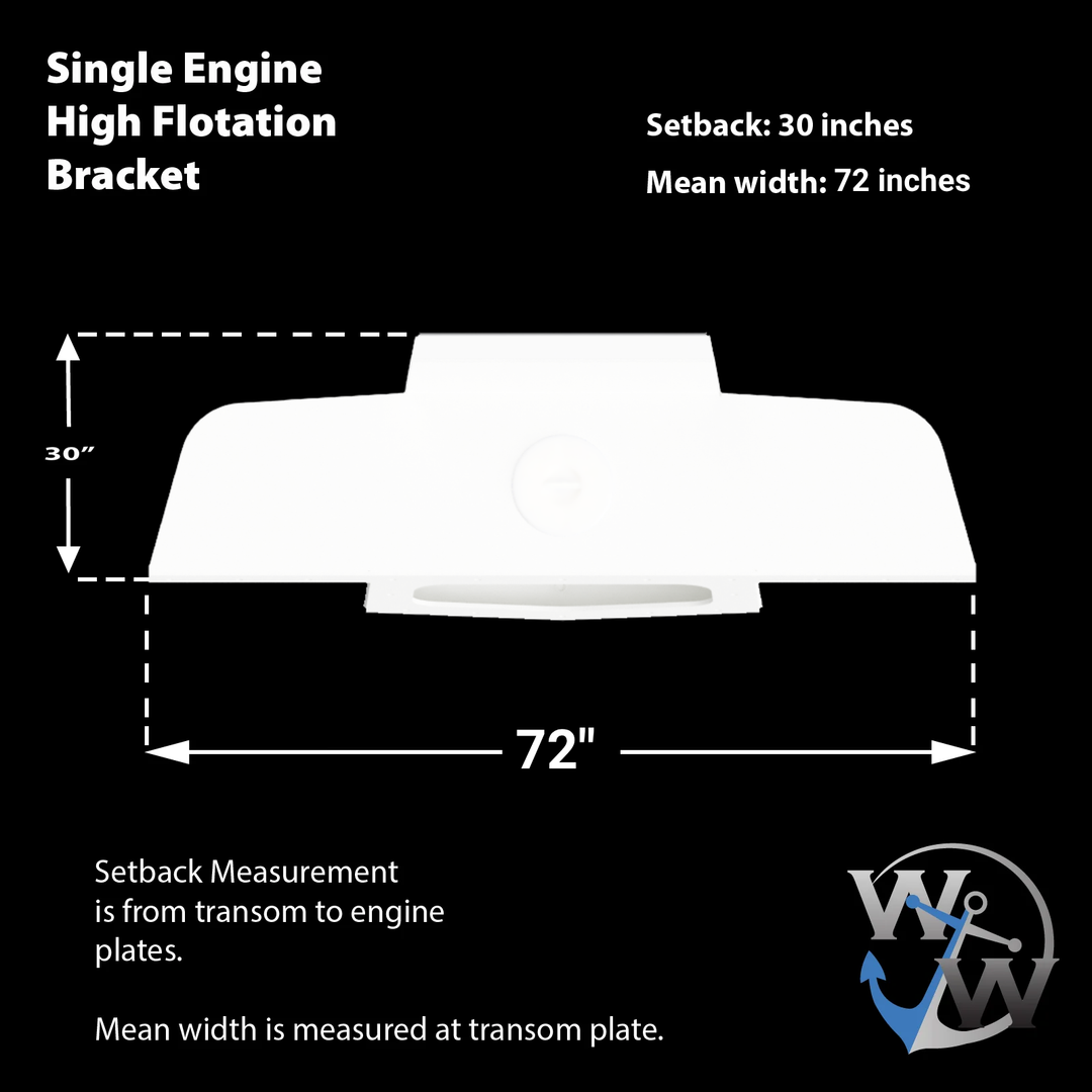 Seacraft 23 1977 Enclosed Transom High Flotation Single Engine Bracket