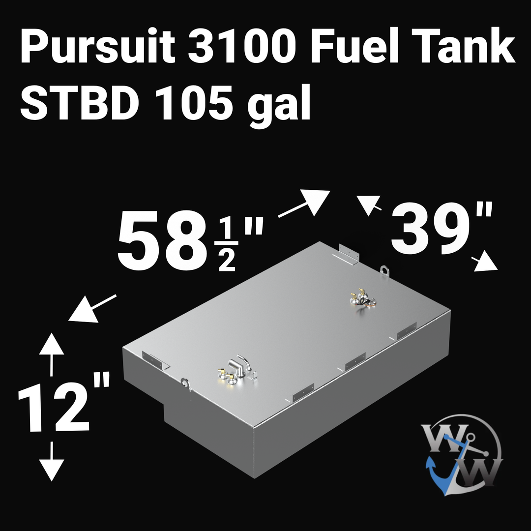 Pursuit 3100 Fuel Tank (Diesel/Gasoline) (PORT/STBD) 105 gal ea. Saddle Tanks | 1998-2004 OEM Replacement