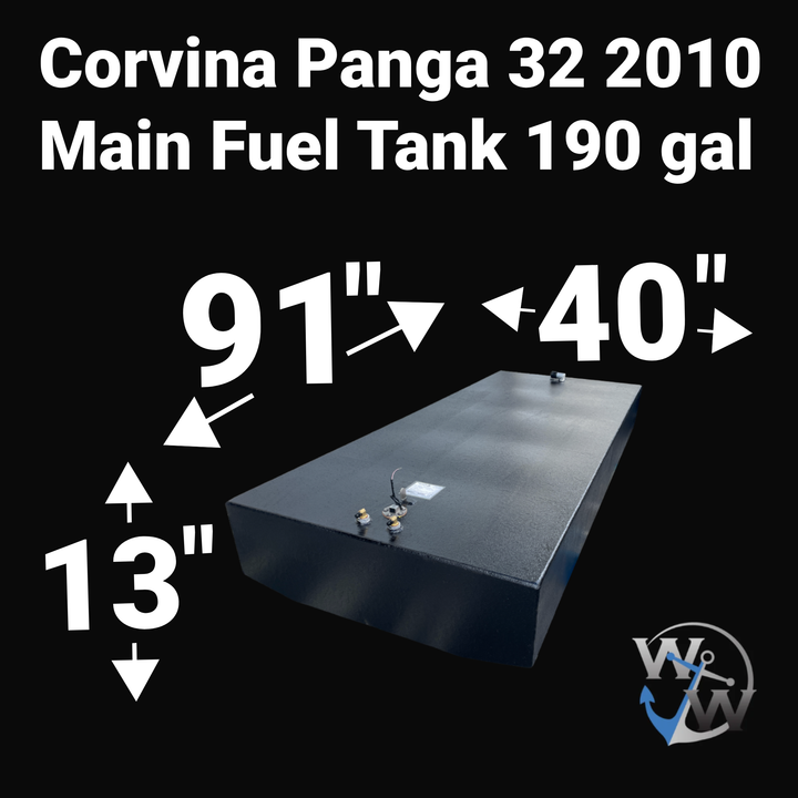 Corvina Panga 32 Main (190 gal) Aux (122 gal) Fuel Tank | 2010 OEM Replacement