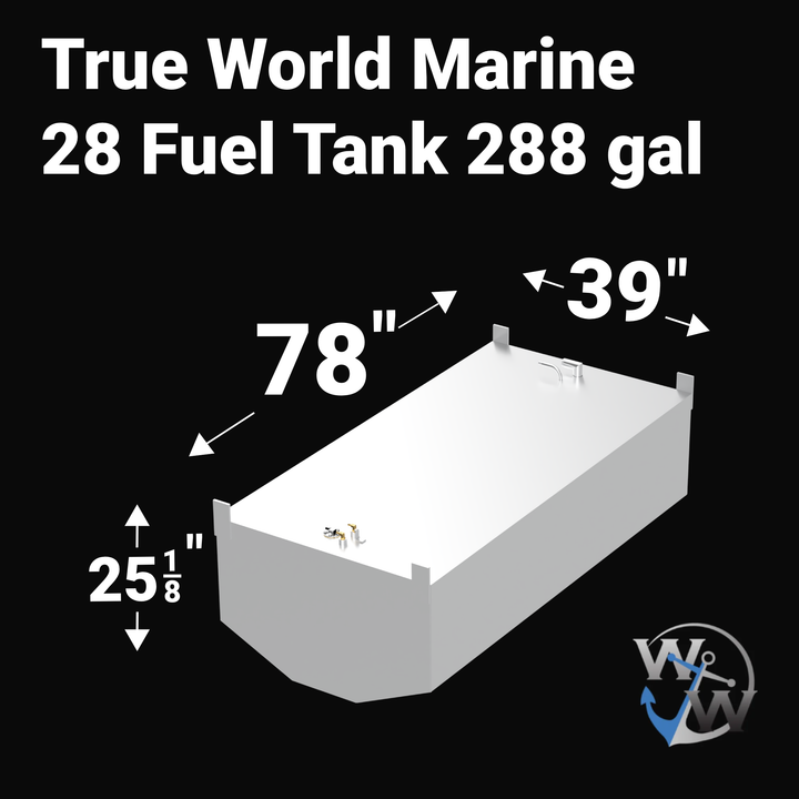 True World Marine 28' (288 gal) Fuel Tank | Built to OEM Specs