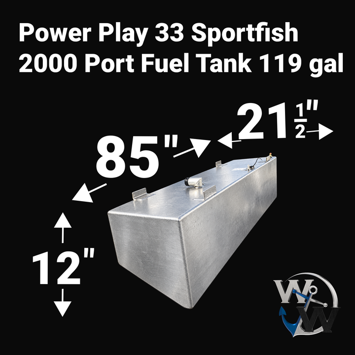 Power Play 33 Sportfish 2000 STBD/ PORT Fuel Tank 119 gal | OEM Replacement