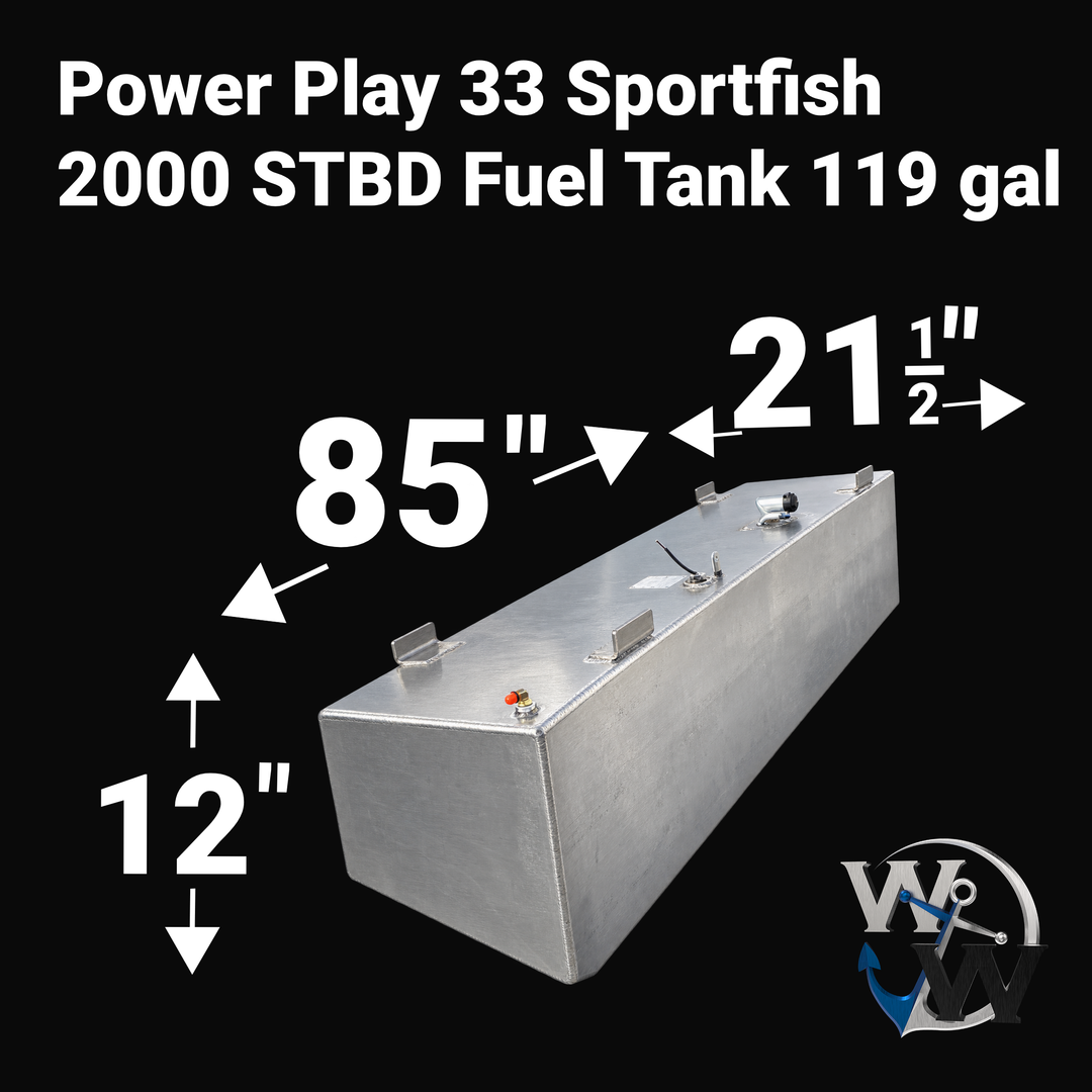 Power Play 33 Sportfish 2000 STBD/ PORT Fuel Tank 119 gal | OEM Replacement