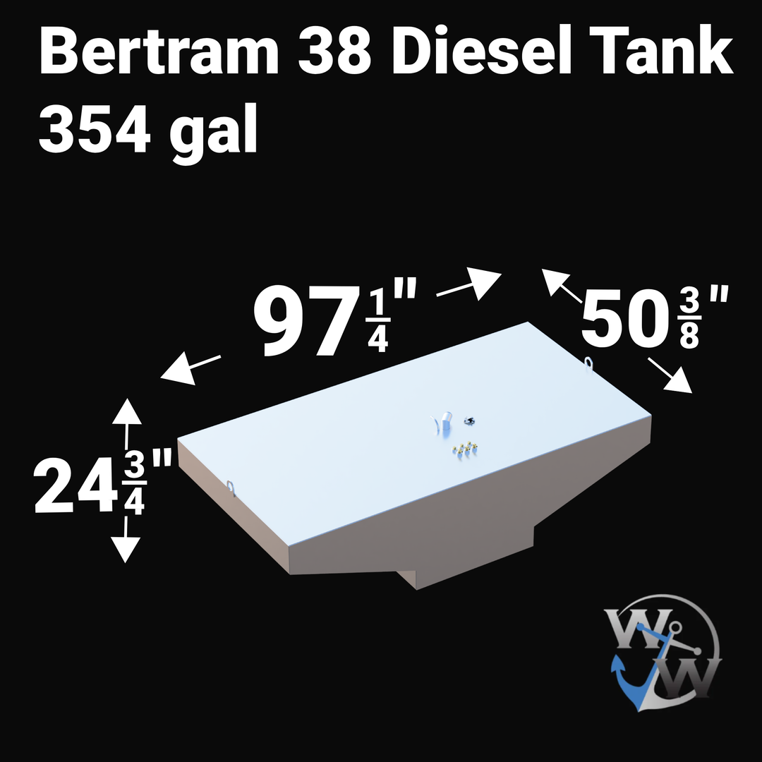 Bertram 38 Diesel Tank (354 gal) | OEM Replacement - Welding World, Inc.