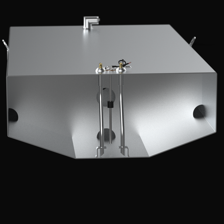 Grady White Release 283 2002-2015 205 gal Aluminum Marine Fuel Tank — unpainted aluminum finish view