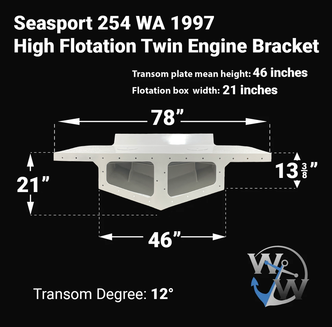 Seasport 254 WA 1997 High Flotation Twin Engine Bracket