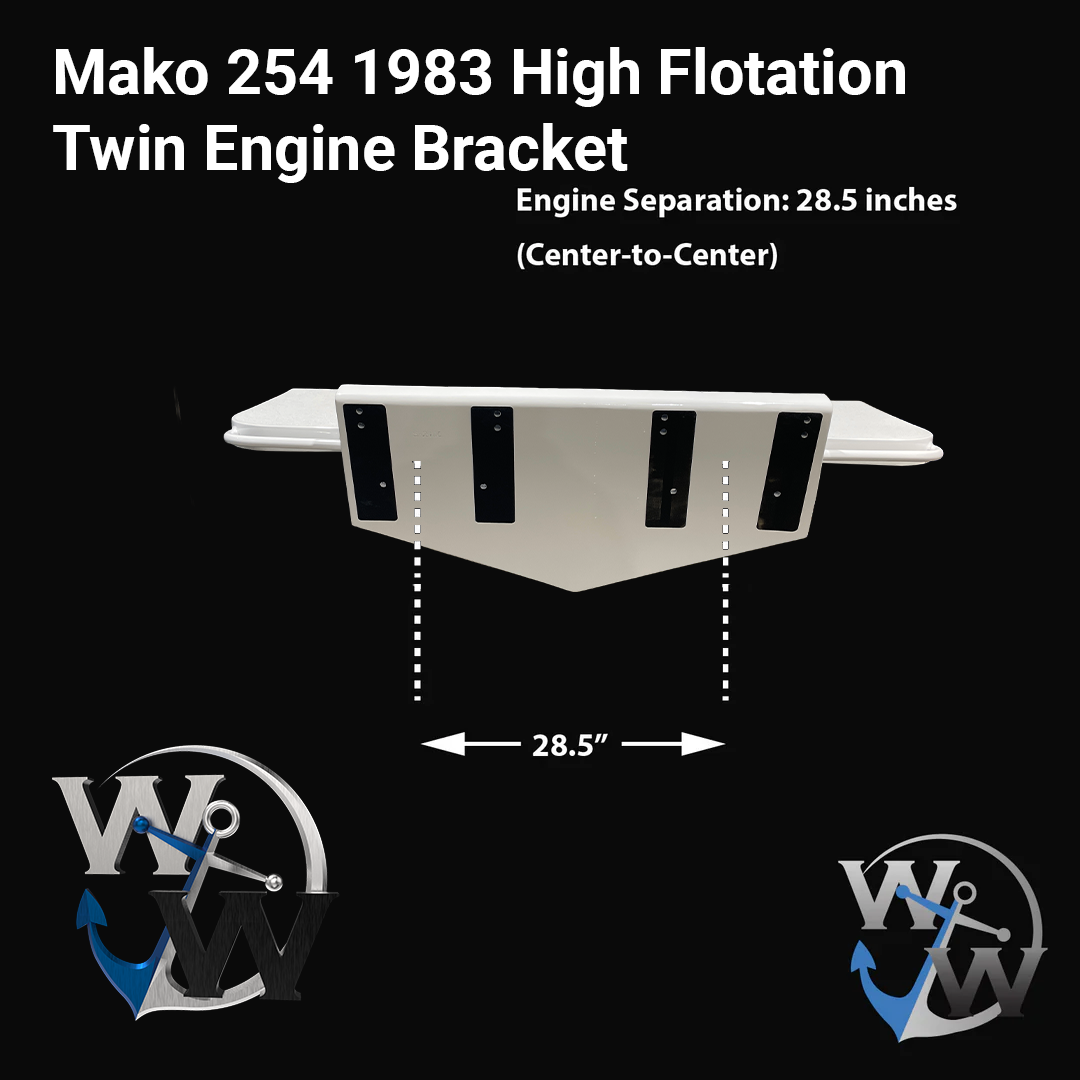 Mako 254 (1983) High Flotation Twin Engine Bracket