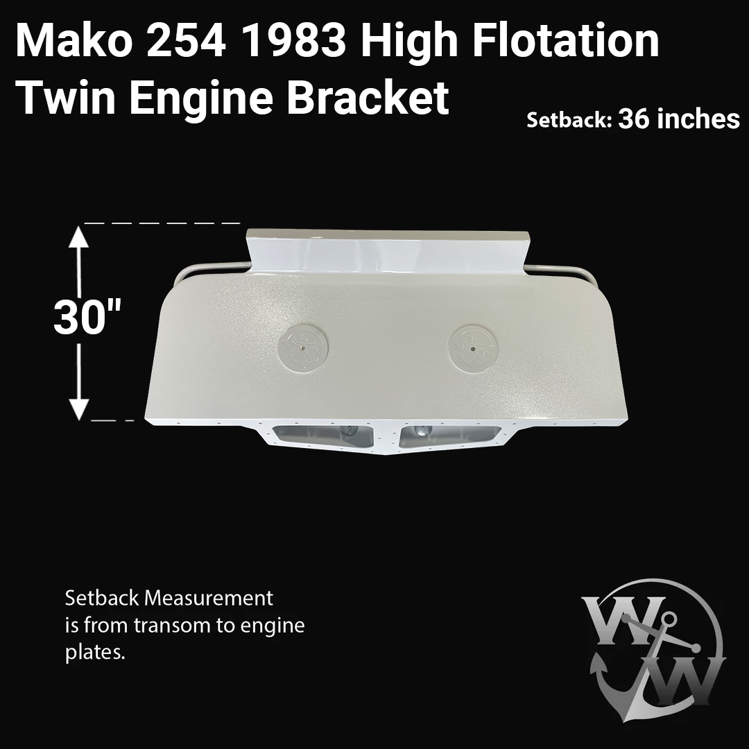 Mako 254 (1983) High Flotation Twin Engine Bracket