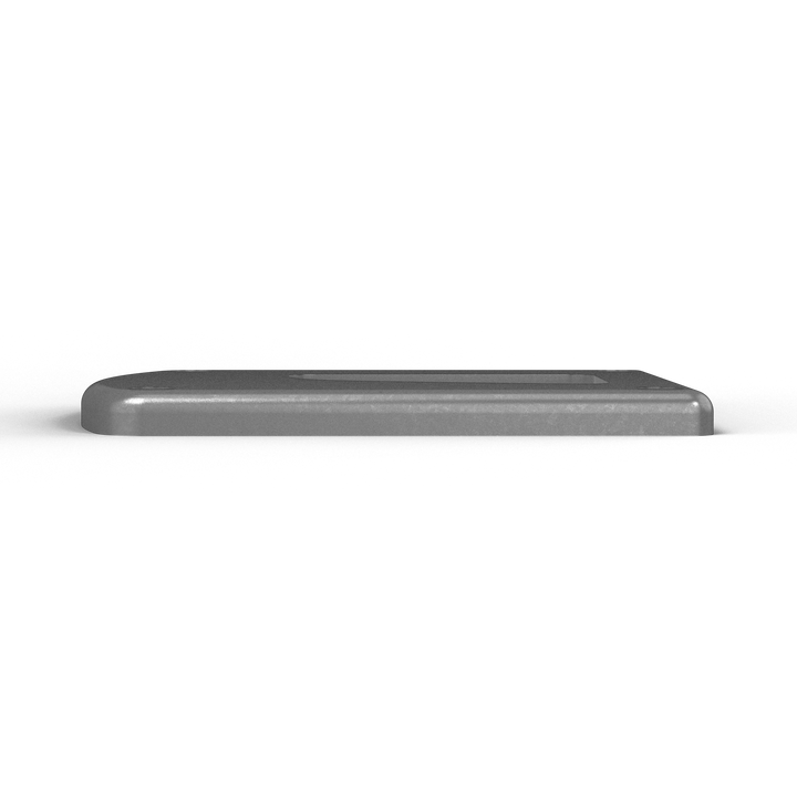 OMX 0001-L 3/8" 3" x 2" D-Pipe Aluminum Grommet Pad - Top View