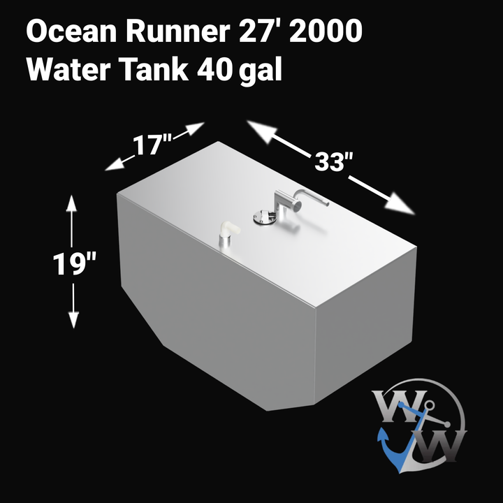 Ocean Runner 27 Main Fuel Tank (172 gallon) and Water Tank (40 gallon) | 2000 OEM replacement