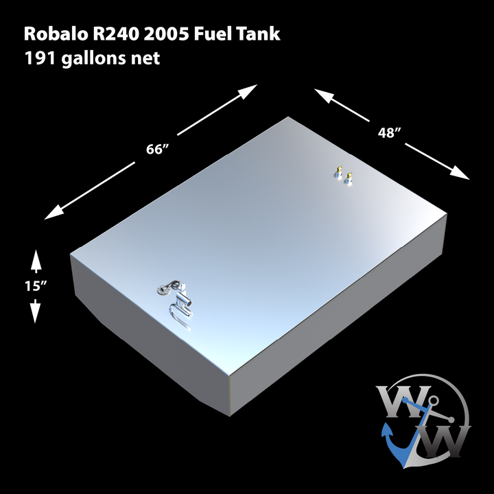 Robalo R240 2005 - 191 gal. net OEM replacement belly fuel tank