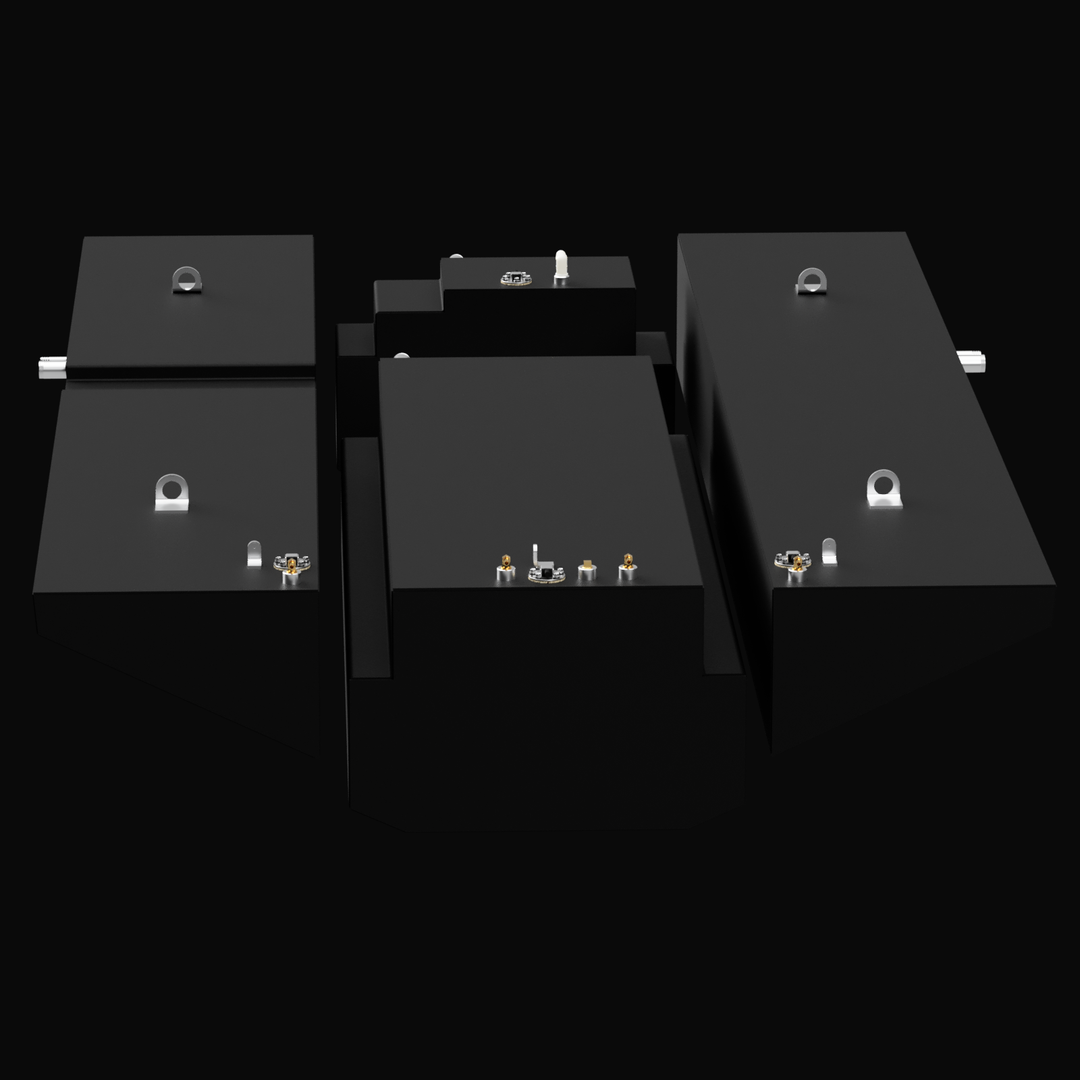 Seahunt 35 marine combination tank system featuring integrated fuel and water storage for offshore vessel