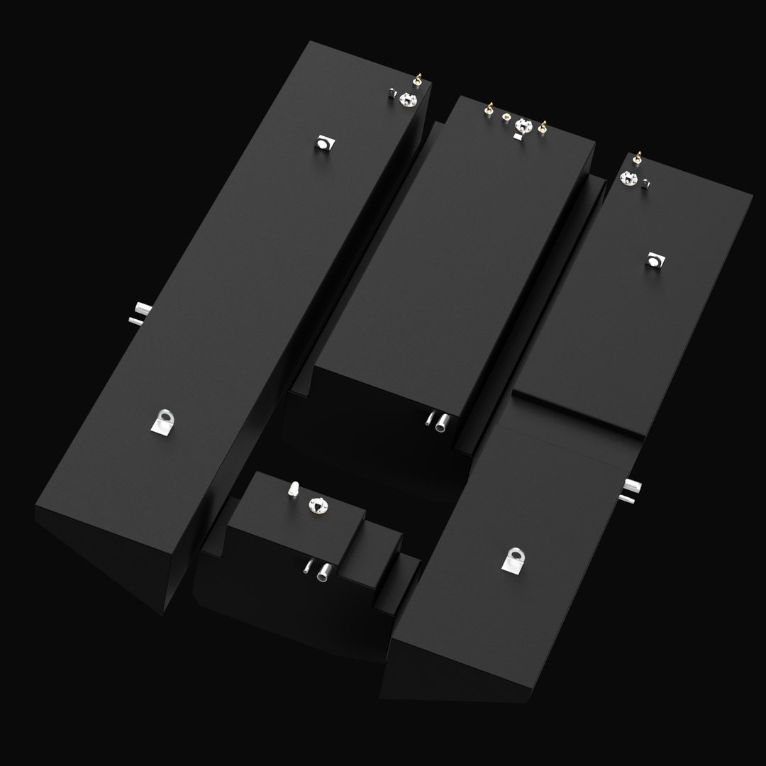 Seahunt 35 marine combination tank system featuring integrated fuel and water storage for offshore vessel