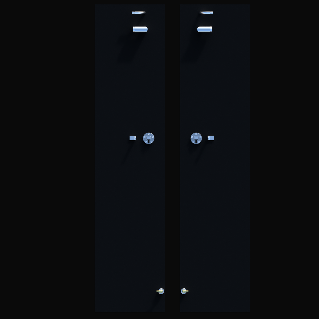 Overhead plan view of the White Water 28 Forward replacement fuel tank pair (75 gal each). The image details the long, narrow "belly tank" configuration for Port and Starboard sides, displaying the complete fitting layout including fills, vents, and sending units.
