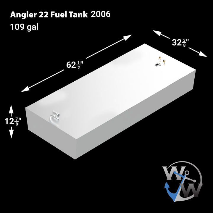 Angler 22 2006 109 gal Aluminum Marine Fuel Tank — product view