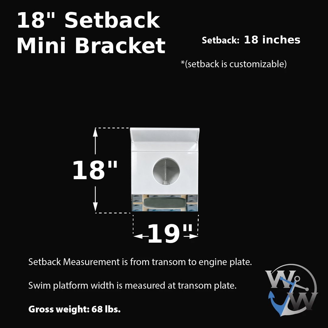 18" Setback Mini Engine Bracket