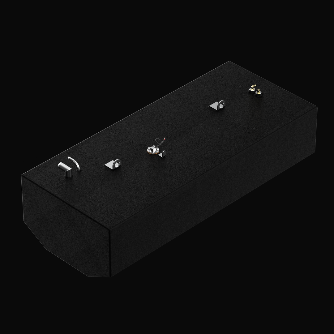 Isometric 3D rendering of a 128-gallon BlueWater 2350 Sport replacement fuel tank featuring a corrosion-resistant coal-tar epoxy finish, top-mounted fuel pickups, sending unit, and integrated lifting eyes for easy installation.