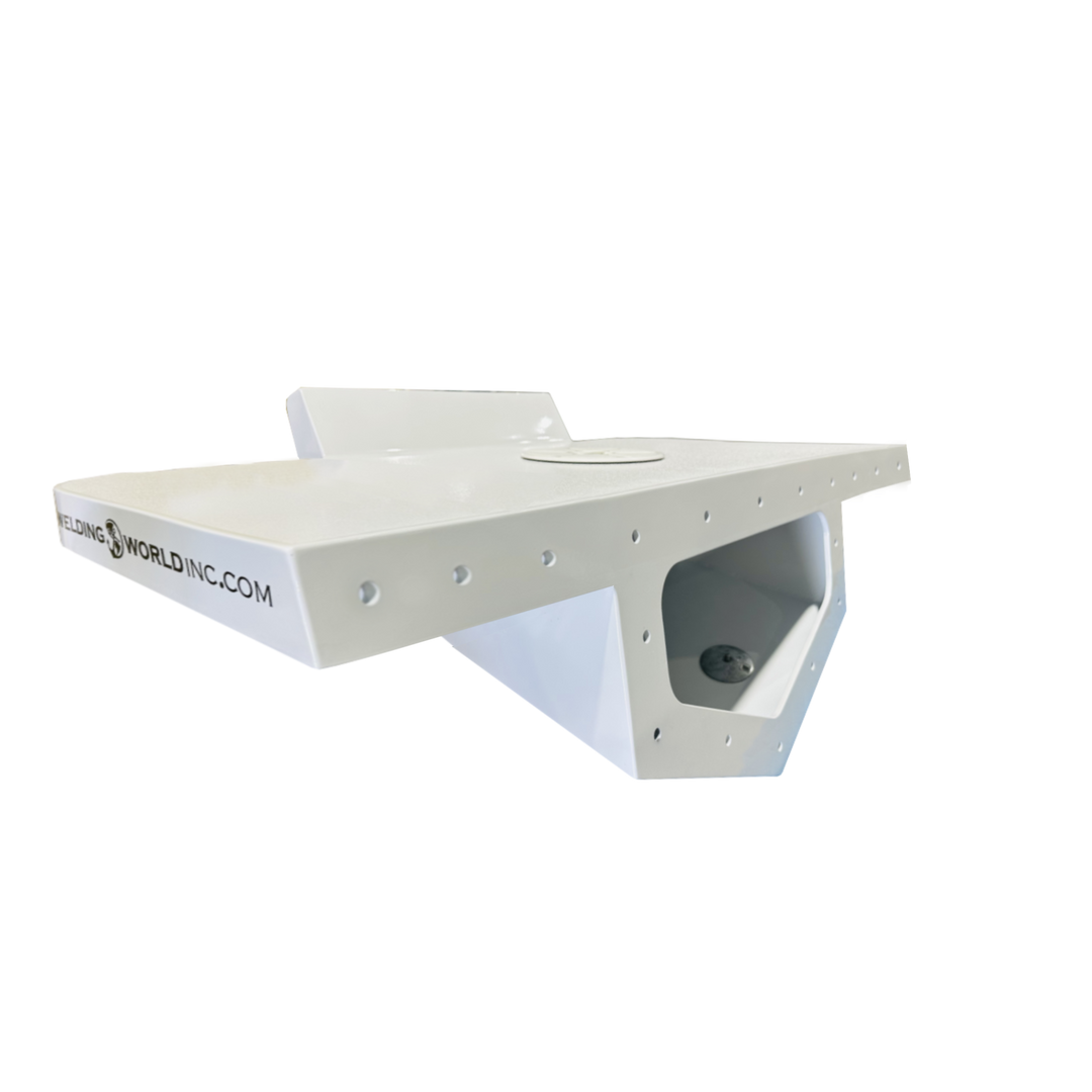 C-Hawk 25 2002 High Flotation Single Engine Bracket, featuring a sleek white design with a cutout for the engine, displayed against a transparent background