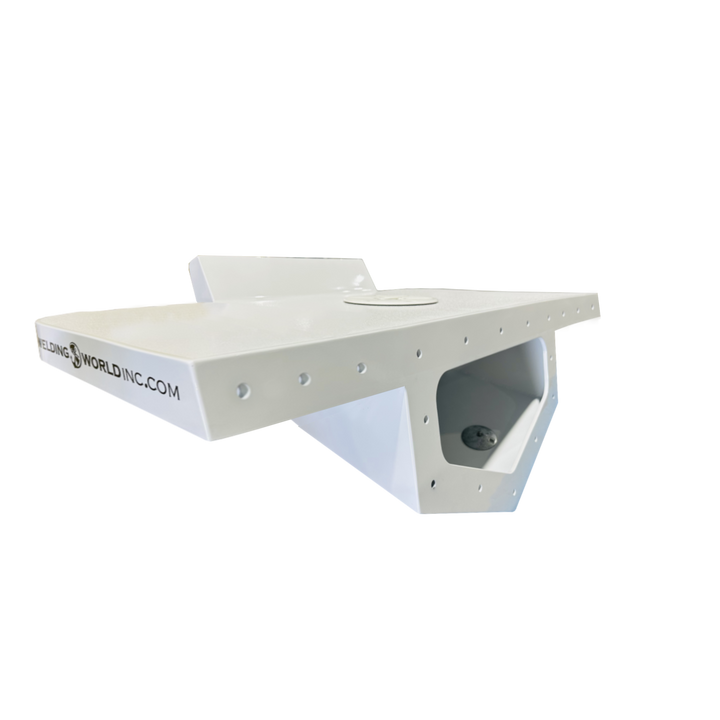 C-Hawk 25 2002 High Flotation Single Engine Bracket, featuring a sleek white design with a cutout for the engine, displayed against a transparent background
