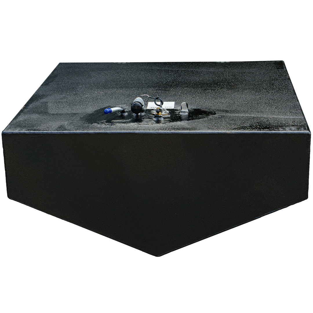 OEM replacement belly fuel tank for a 1996 Cape Horn 21' boat, featuring a 133-gallon capacity, shown from a top angle with fuel fittings visible on the surface