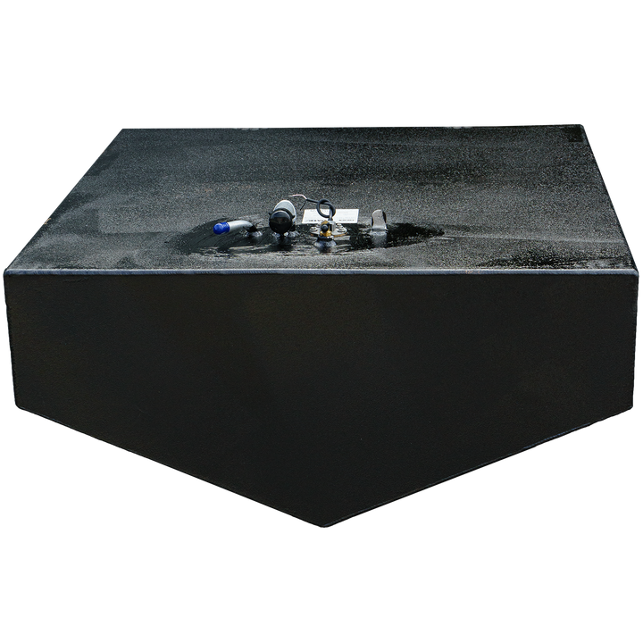 OEM replacement belly fuel tank for a 1996 Cape Horn 21' boat, featuring a 133-gallon capacity, shown from a top angle with fuel fittings visible on the surface