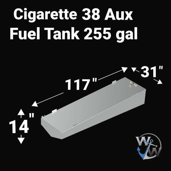 Cigarette 38 Fuel Tank (4 Tank Combo) Center (447 gal) Aux (255 gal) Saddles (186 gal ea.) | 1985 OEM Replacement