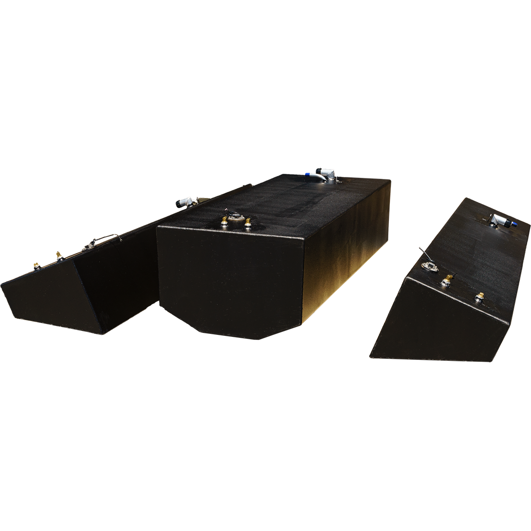 Contender 27 T 2006 OEM Replacement 3 Fuel Tank Combo Kit  - 1 Belly (107 gal.) & 2 Saddle Tanks (50 gal.) each. - Welding World, Inc.