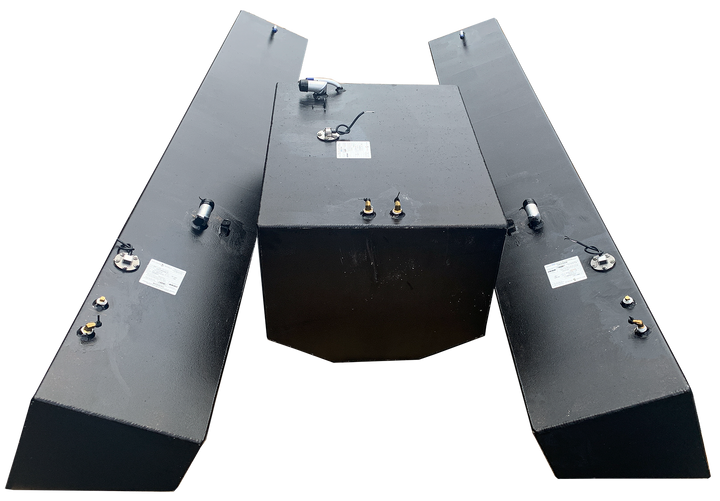 Contender 31' - 3 Fuel Tank Combo Kit #2 - 1 Small Belly (75 gal.) & 2 Standard Saddle Tanks | OEM Replacement - Welding World, Inc.