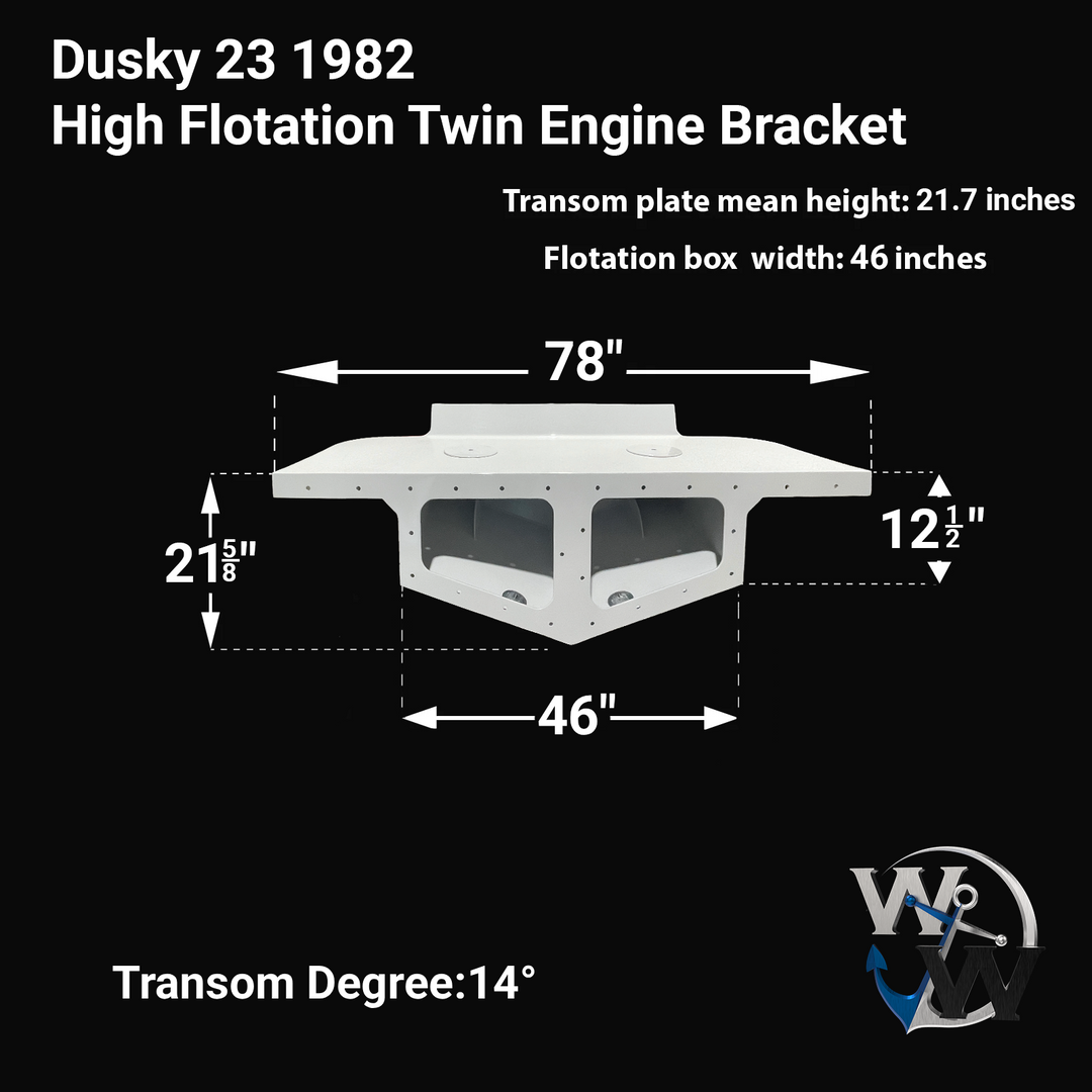 Dusky 23 1982 High Flotation Twin Engine Bracket