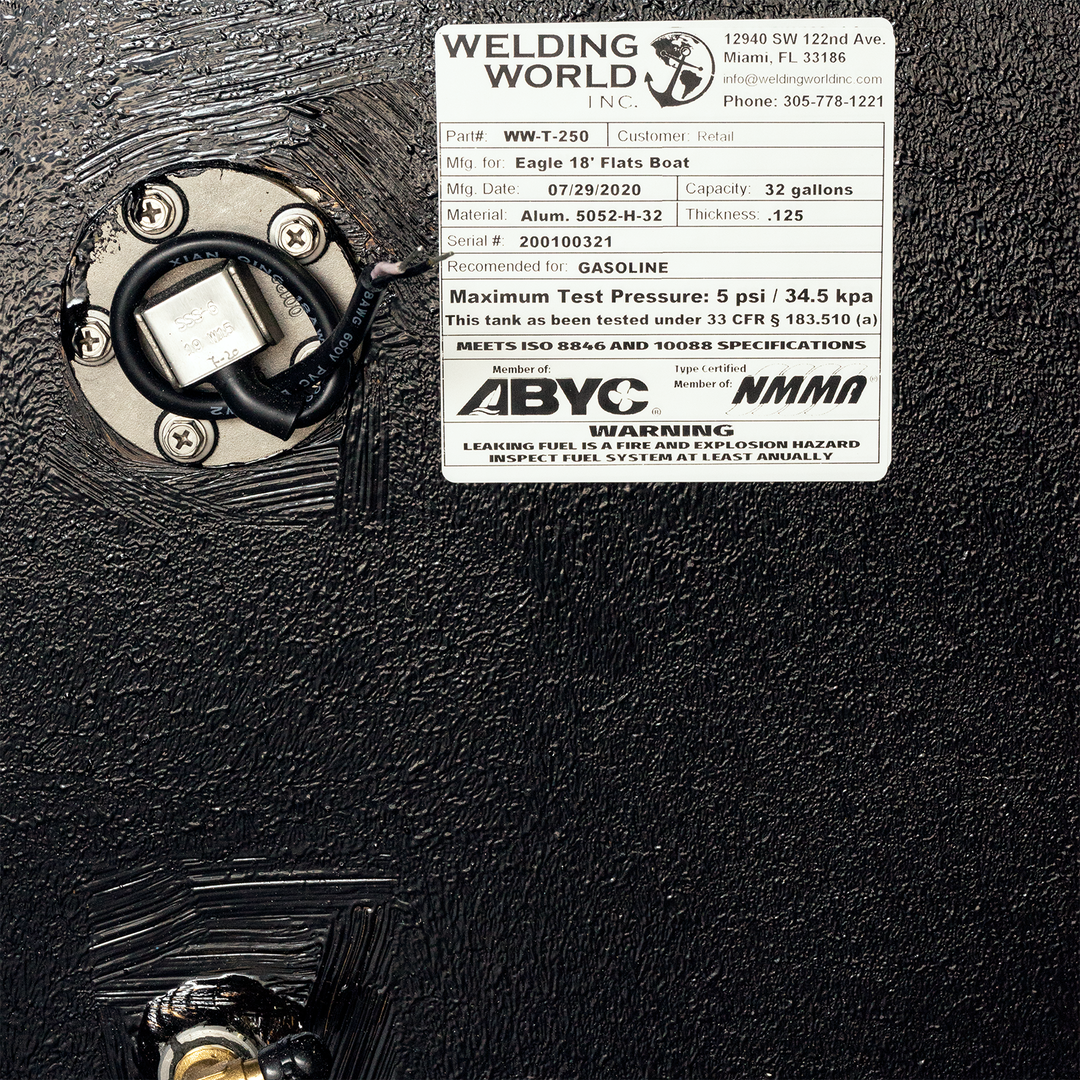 Eagle 18' Flats Boat 1998 - 30 gal. OEM Replacement Fuel Tank - Welding World, Inc.