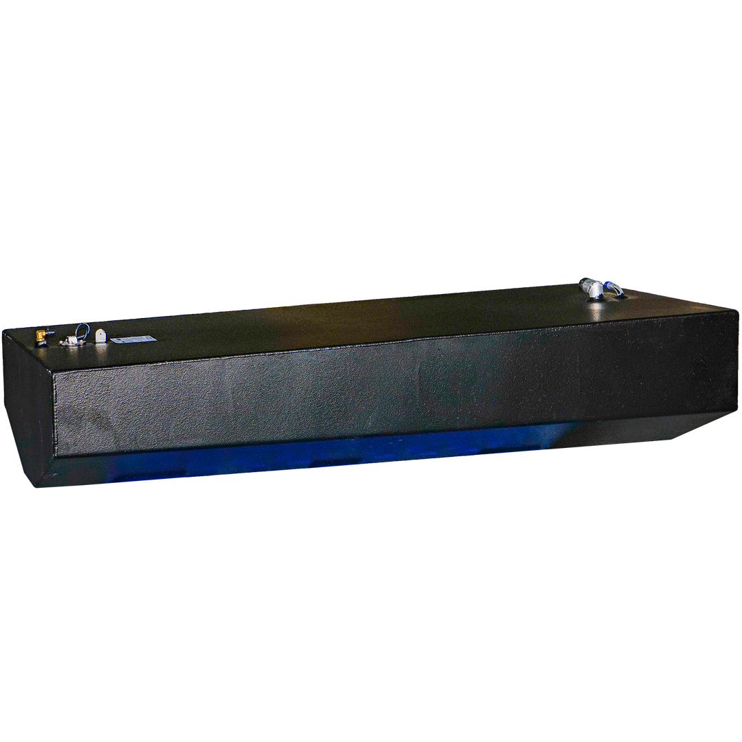 OEM replacement belly fuel tank for Edgewater 225 CC, featuring a sleek black design with a capacity of 122 gallons