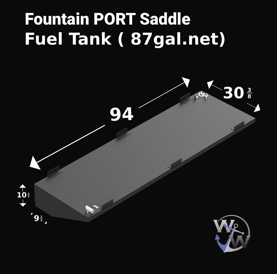 FOUNTAIN SADDLE Fuel Tank PORT/STBD (87 GAL ea.) | OEM Replacement