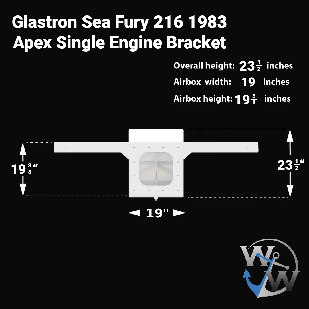 Glastron Sea Fury 216 (1983) Apex Single Engine Bracket - Welding World, Inc.