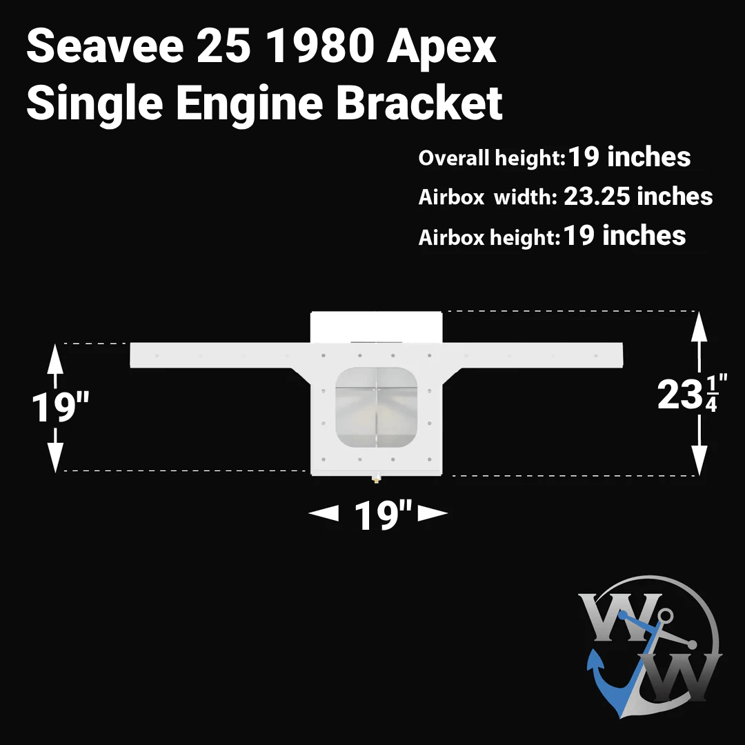 Seavee 25 1980 Apex Single Engine Bracket - Welding World, Inc.