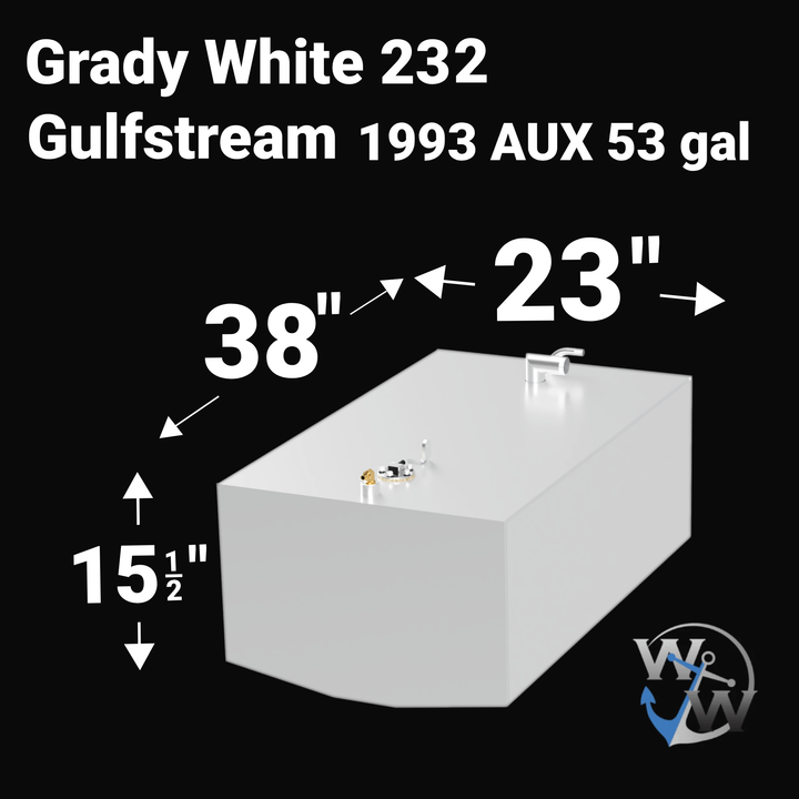 Grady White 232 Gulfstream (53 Gal) 1993 Aux Tank | OEM Replacement - Welding World, Inc.