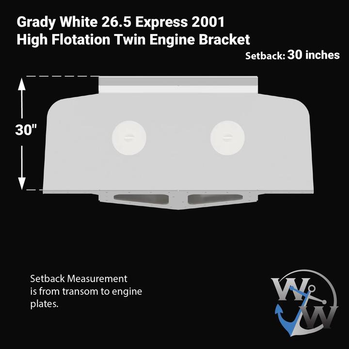 Grady White 26.5 Express 2001 High Flotation Twin Engine Bracket - Welding World, Inc.