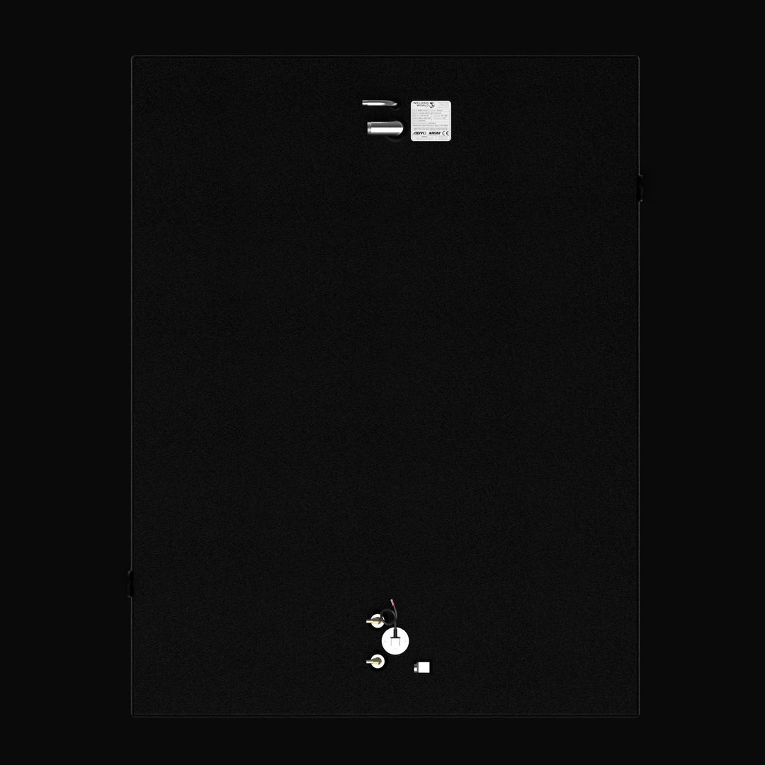 A full top-down vertical aerial layout view of a high-capacity black single tank, detailing the technical component arrangement for a Grady White 285 Freedom 201-gallon OEM replacement marine fuel tank. This bird's-eye blueprint perspective highlights the clean rectangular profile of the fuel cell, masterfully fabricated from heavy-gauge marine-grade 5052-H32 aluminum and fully sealed in a protective black TarGard epoxy coating. The layout showcases the precise spacing of top-deck hardware, including a forw