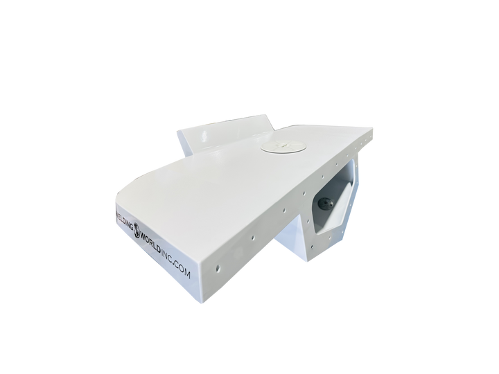 Mako 20 1980 High Flotation Engine Bracket, featuring a sleek white design with a rounded edge and a mounting area, displayed against a transparent background