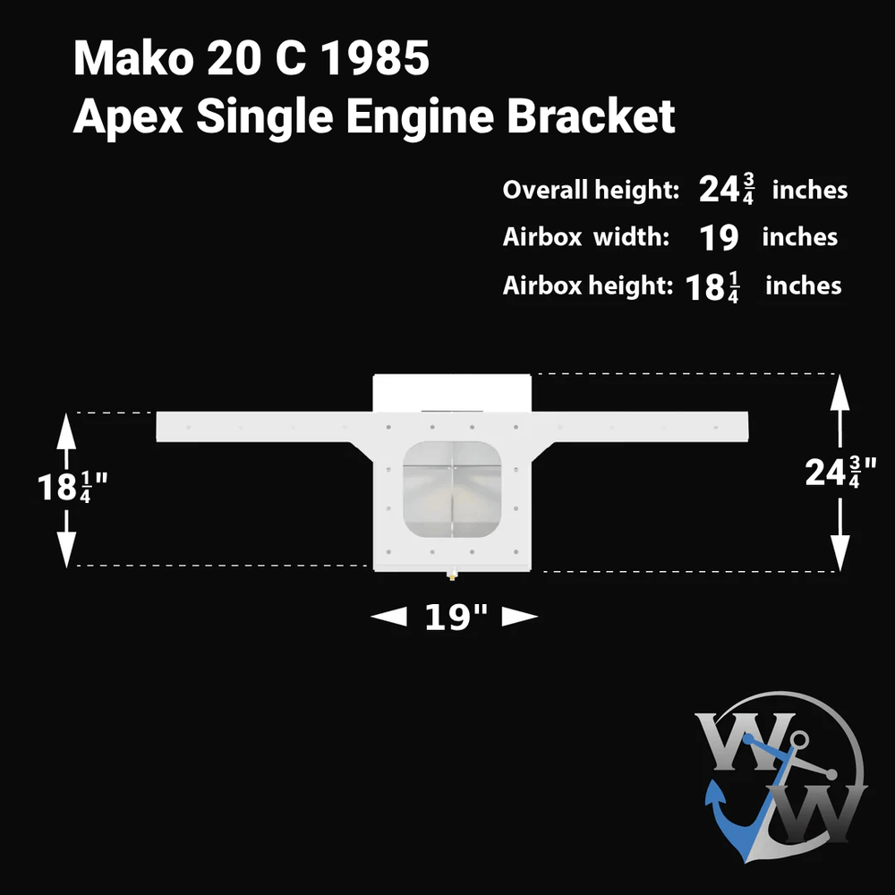 Mako 20 C (1985) Apex Single Engine Bracket - Welding World, Inc.