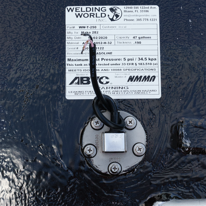 Mako 282 - 2000 - 193 & 47 gal. OEM Replacement Bow and Belly Fuel Tank Combo Kit - Welding World, Inc.