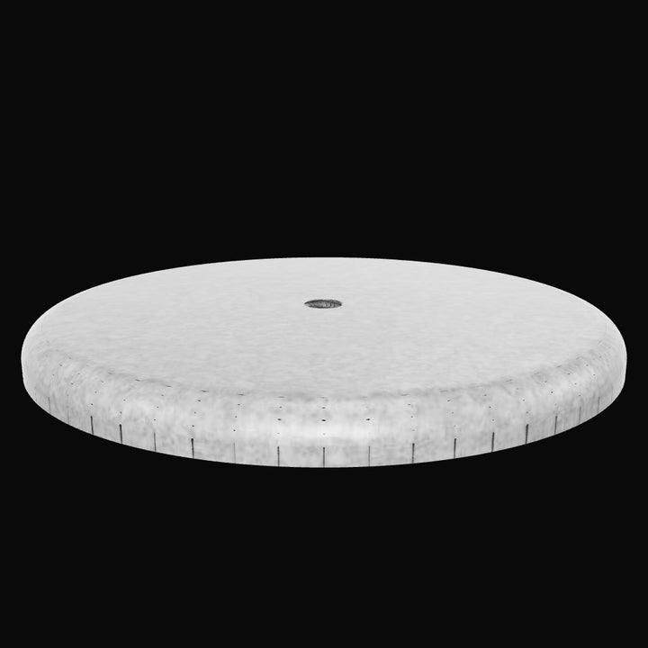 0004 3/8" Thick 5.125" OD Round Aluminum Backing Plate - Interactive 3D Model