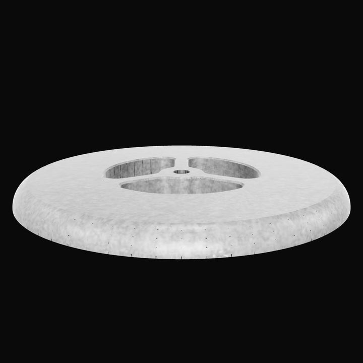 0013 3/8" Thick 6" OD Round Aluminum S-Pad - Interactive 3D Model
