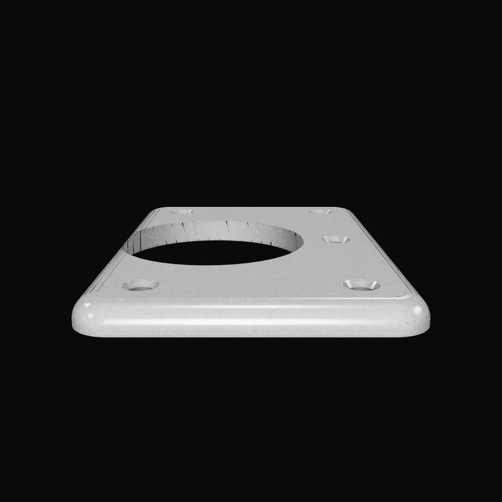 0014-L 3/8" Thick 6.25" x 4.375" Rectangular Aluminum Countersunk Pad - Interactive 3D Model