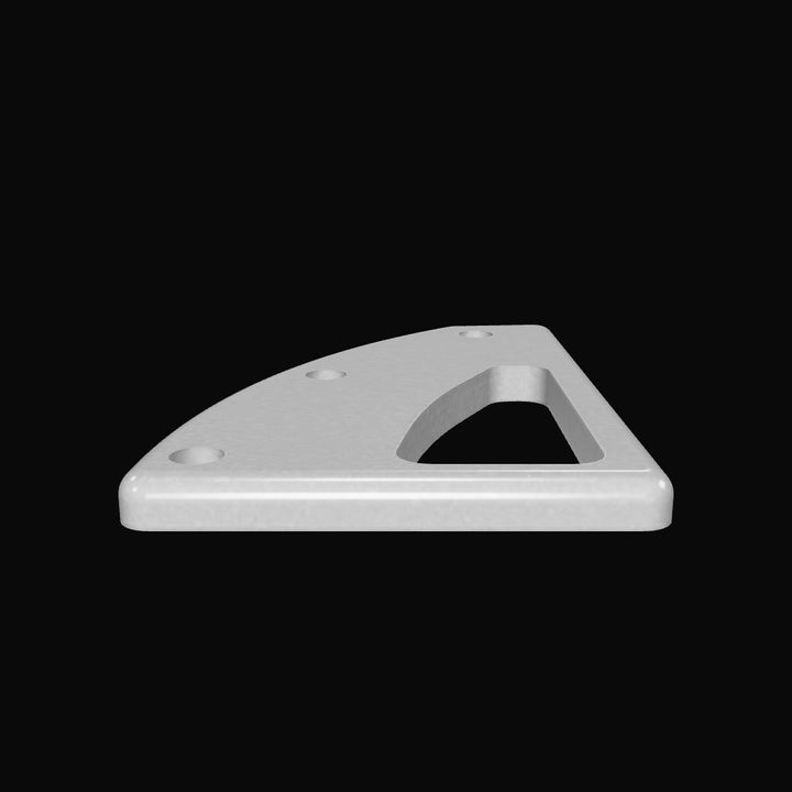 00153-L 3/8" Thick 3" x 2" D-Pipe Aluminum Grommet Pad - Interactive 3D Model