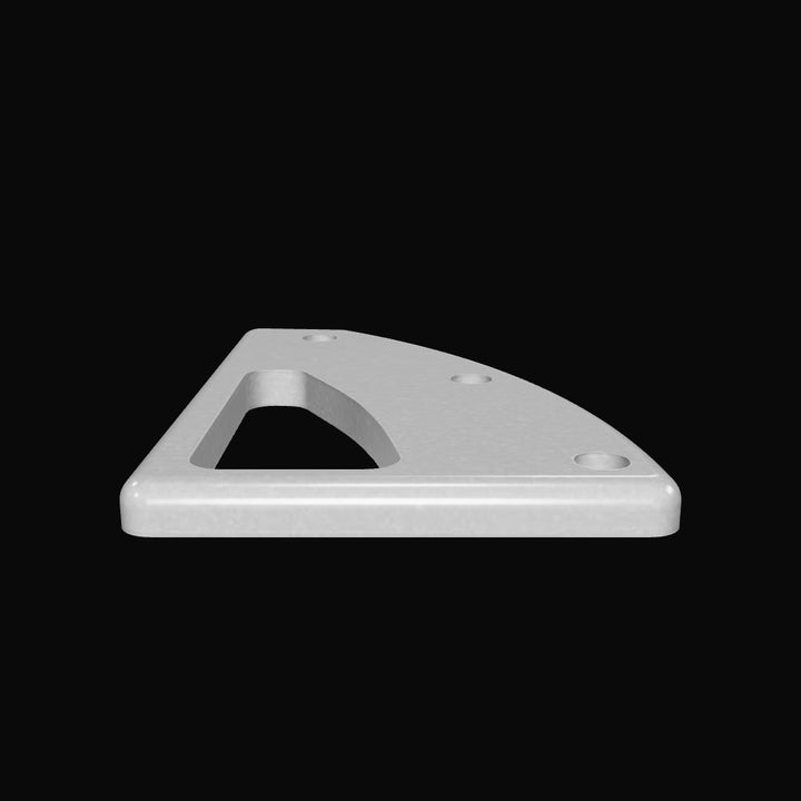 00153-R 3/8" Thick 3" x 2" D-Pipe Aluminum Grommet Pad - Interactive 3D Model