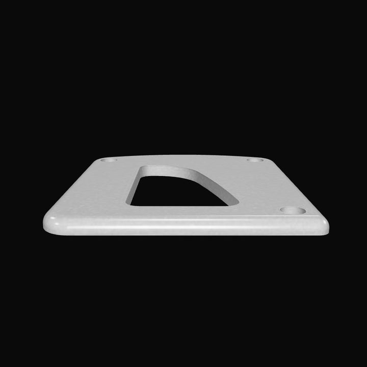 00154-R 1/4" Thick 3" x 2" D-Pipe Aluminum Grommet Pad - Interactive 3D Model