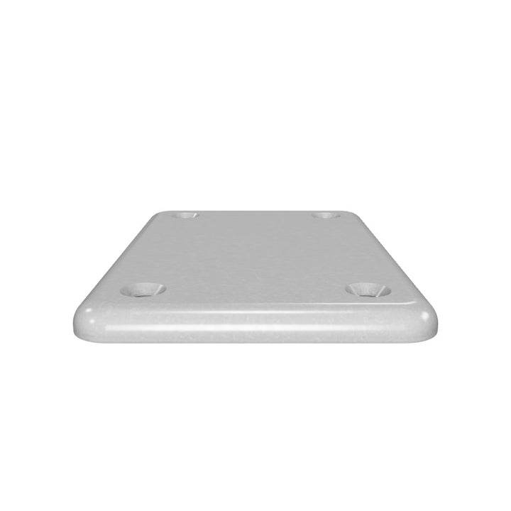 0155 3/8" Thick 6" x 4.25" Rectangular Aluminum Countersunk Pad - Interactive 3D Model
