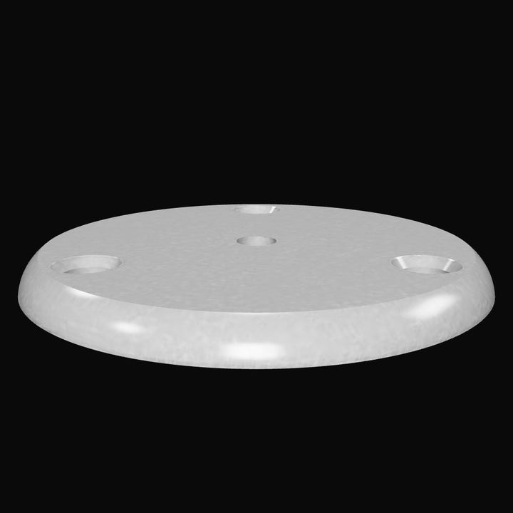 0157 1/4" Thick 3.5" OD Round Aluminum Countersunk Pad - Interactive 3D Model