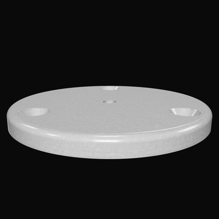 0148 3/8" Thick 4.5" OD Round Aluminum Countersunk Pad - Interactive 3D Model