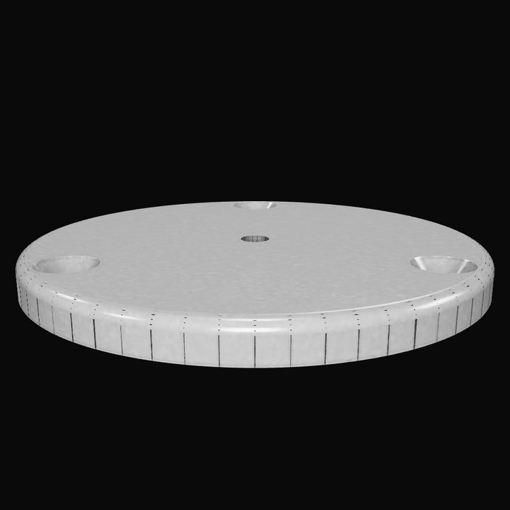 0162 3/8" Thick 5" OD Round Aluminum Backing Plate - Interactive 3D Model