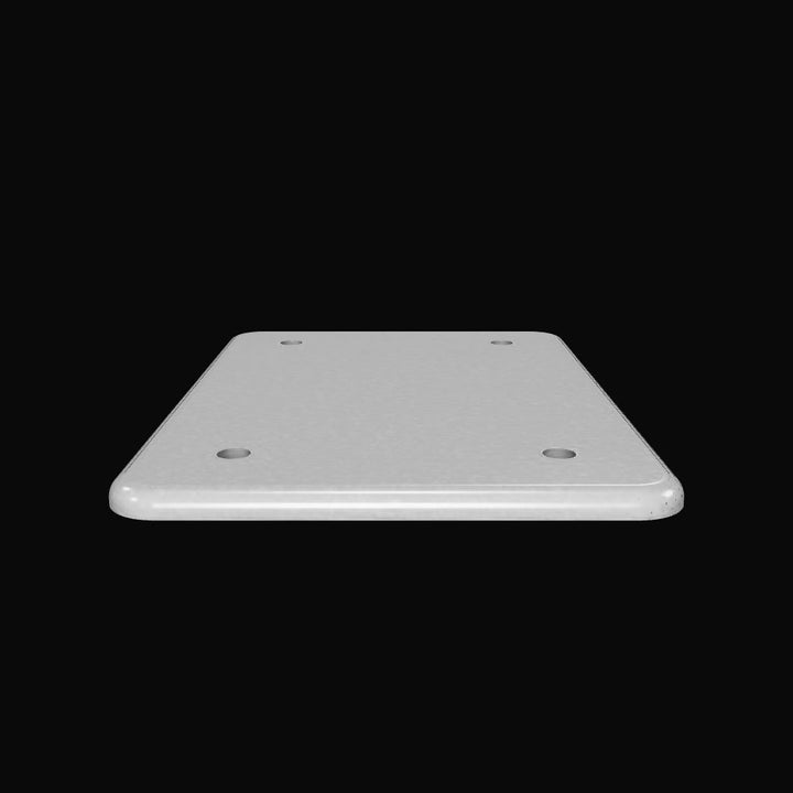 0164 1/4" 5" x 7" Rectangular Aluminum Grommet Pad - Interactive 3D Model